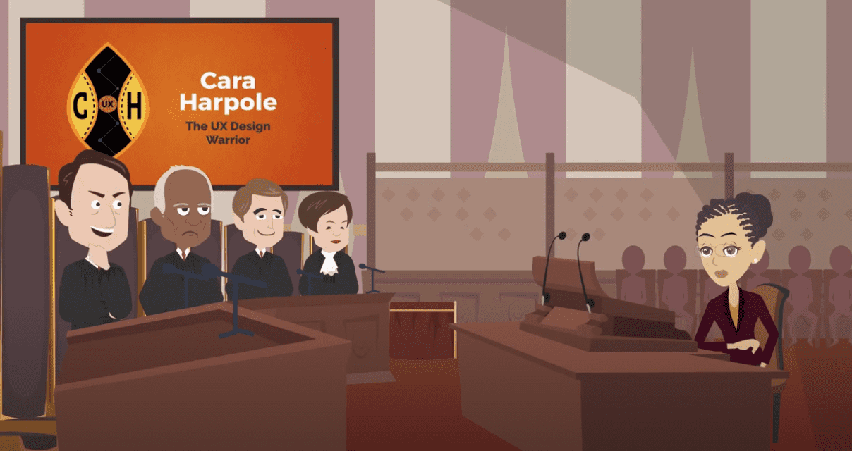 courtroom scene with supreme court characters
