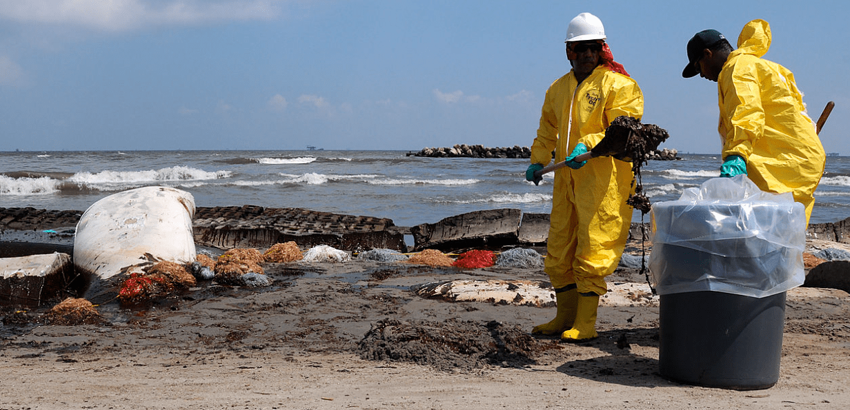 BP oil spill cleanup at Port Fourchon, Louisiana 2010