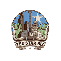 buildings cactus and Texas star and long horn