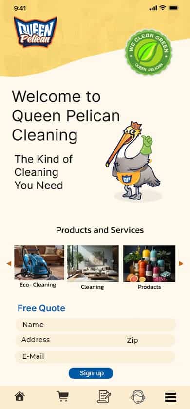 Yellow theme — main home page after onboarding, 2021