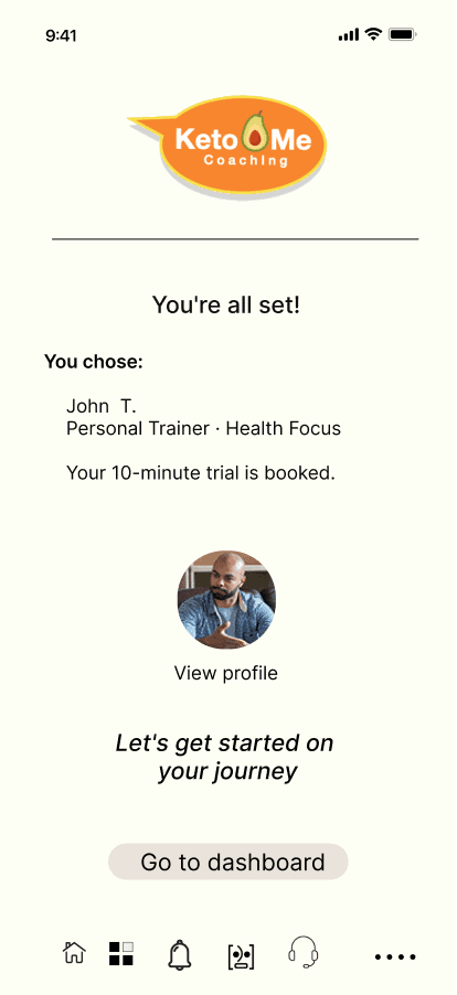 Coach booking confirmation — You're all set