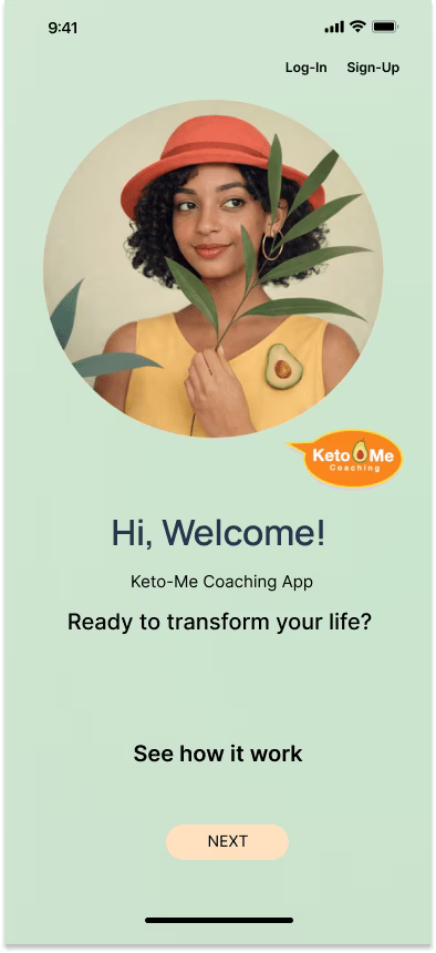 Welcome splash screen